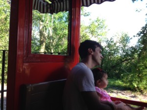 Papai e MA no Walt Disney Railroad 